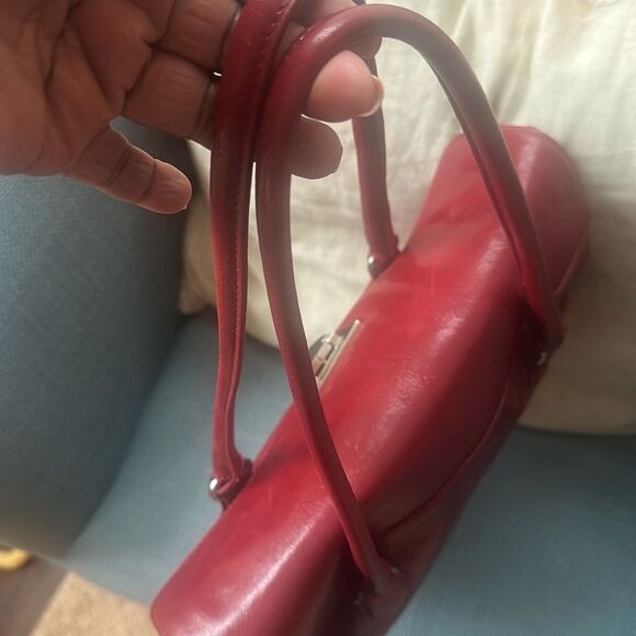 HOBO Red Leather Shoulder Bag - Picture 3 of 8